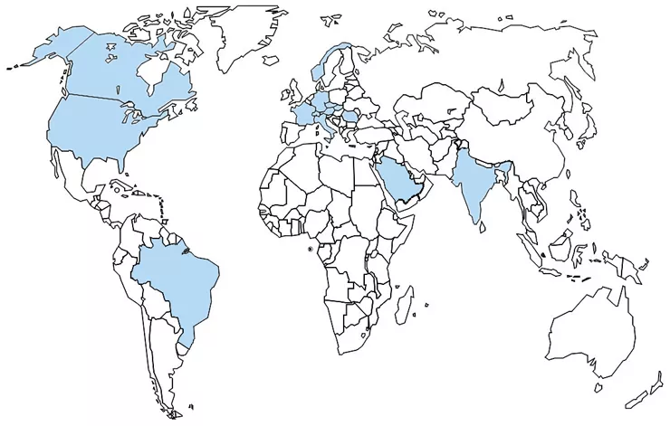 Map of customers VNP, s.r.o.